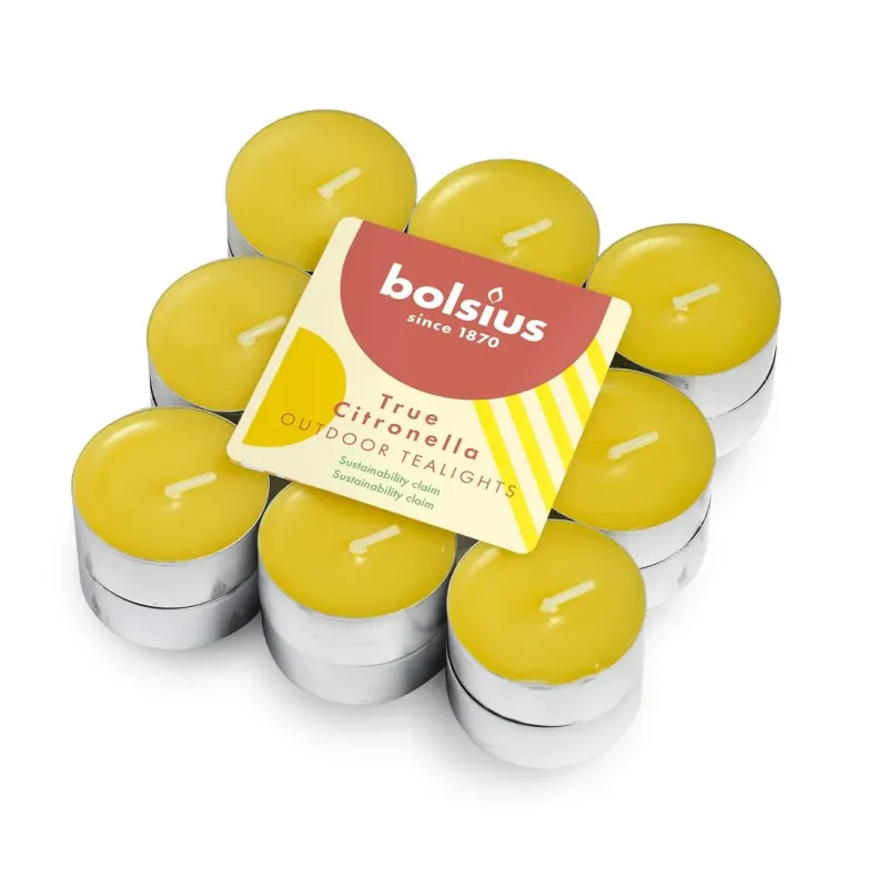Bolsius Tealights 4 godz. opak. 18 - True Citronella