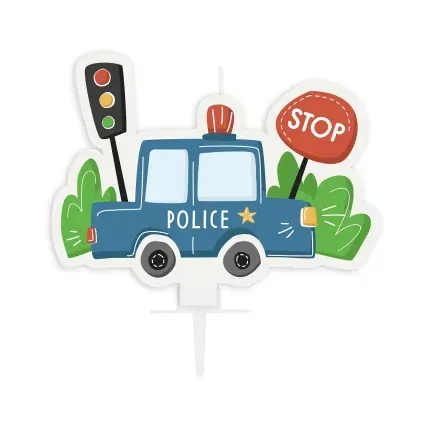Świeczka urodzinowa Police, 5x7 cm