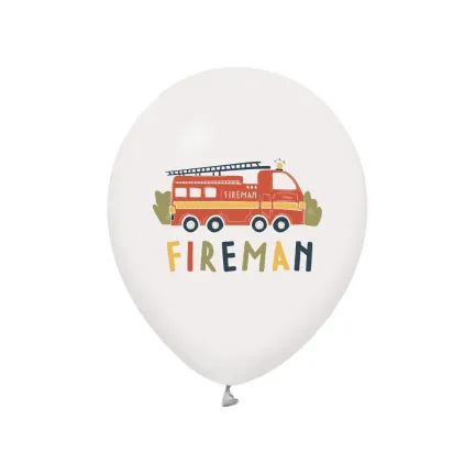 Balony Straż pożarna - Fireman, 12", 5 szt. Balony Straż pożarna - Fireman, 12", 5 szt.
