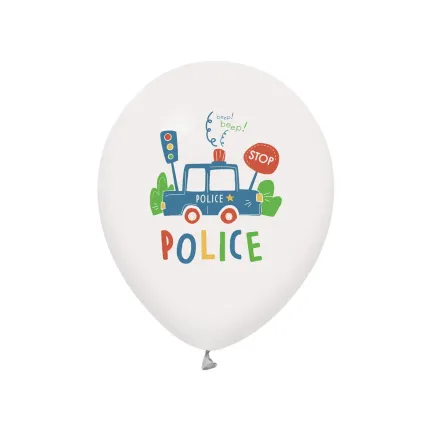 Balony Policja - Police, 12", 5 szt. Balony Policja - Police, 12", 5 szt.