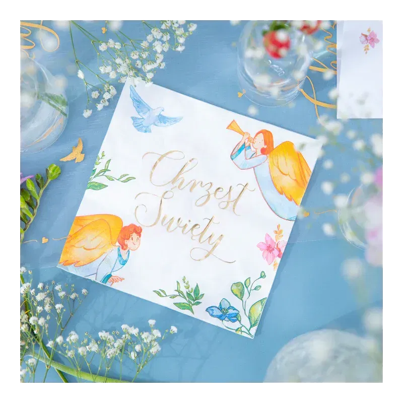 Serwetki na chrzest Anioły 10szt. Serwetki na chrzest Anioły 10szt.