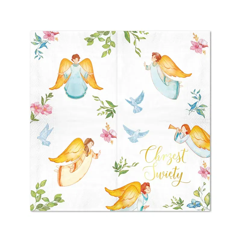 Serwetki na chrzest Anioły 10szt. Serwetki na chrzest Anioły 10szt.