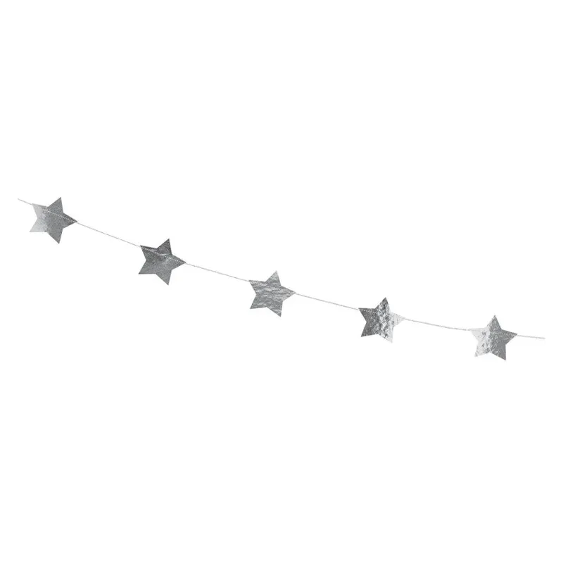 Girlanda gwiazdki srebrny, 3,6m