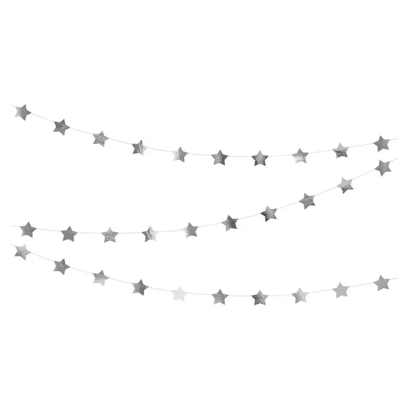 Girlanda gwiazdki srebrny, 3,6m Girlanda gwiazdki srebrny, 3,6m