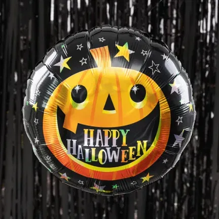 Balon foliowy Happy Halloween dynia duszek, 45cm Balon foliowy Happy Halloween dynia duszek, 45cm