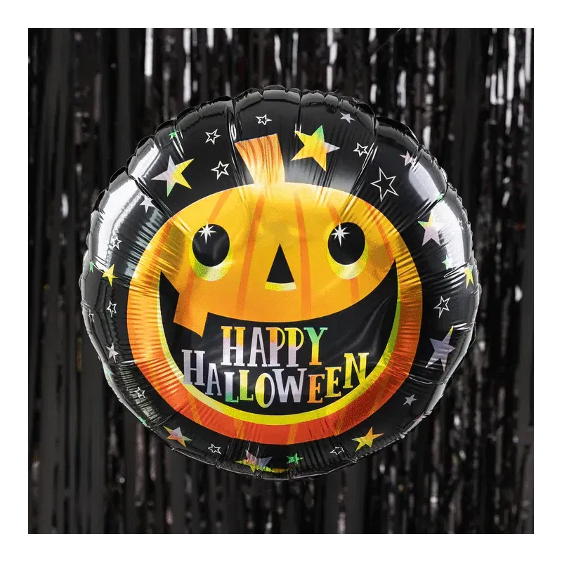 Balon foliowy Happy Halloween dynia duszek, 45cm Balon foliowy Happy Halloween dynia duszek, 45cm