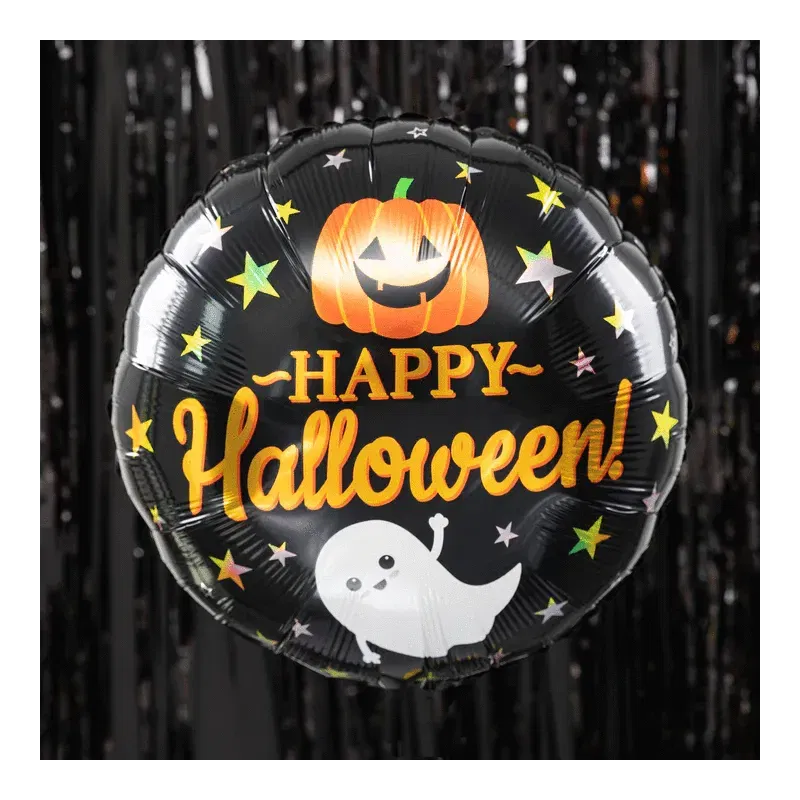 Balon foliowy Happy Halloween dynia duszek, 45cm Balon foliowy Happy Halloween dynia duszek, 45cm