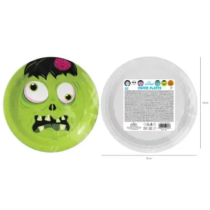 Talerzyk papierowy Halloween Monsters 7cali 6szt. Talerzyk papierowy Halloween Monsters 7cali 6szt.
