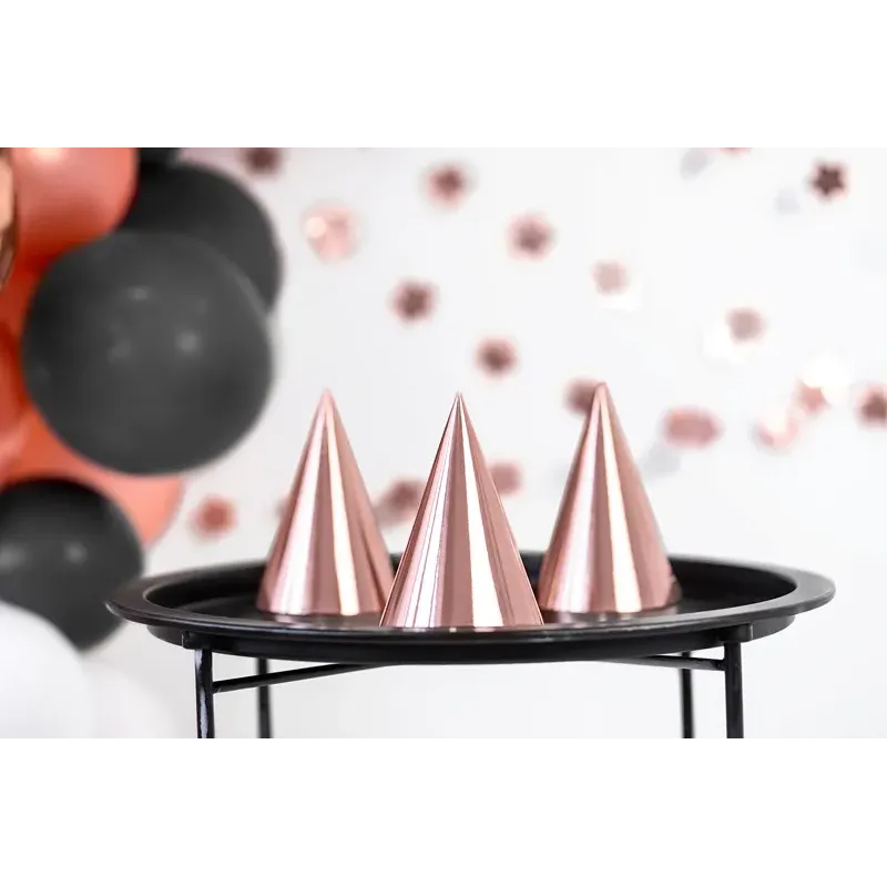 Czapeczki, różowe złoto, 16cm