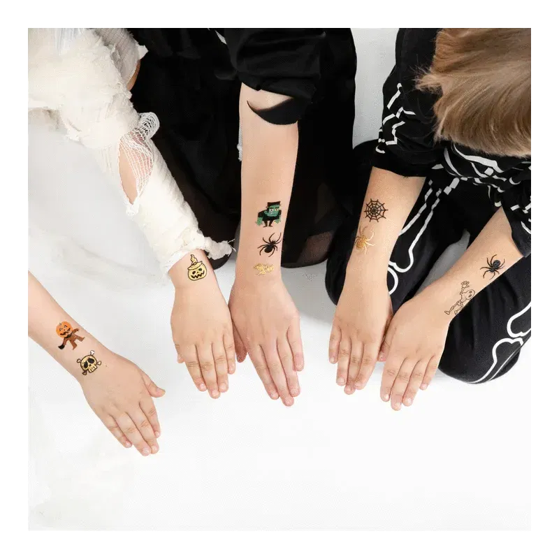 Tatuaże zmywalne Halloween Monsters 19szt.  Tatuaże zmywalne Halloween Monsters 19szt.