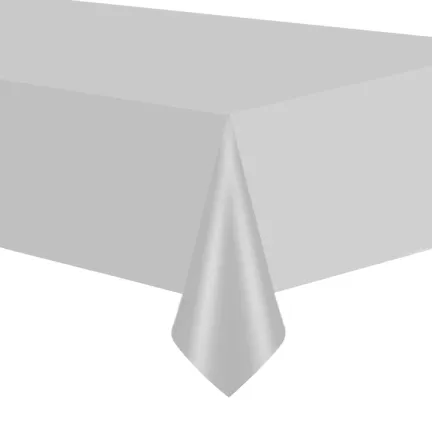 Obrus chrom srebrny 137x274cm 