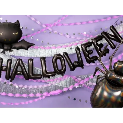 Balon foliowy Halloween, 280x46 cm, czarny