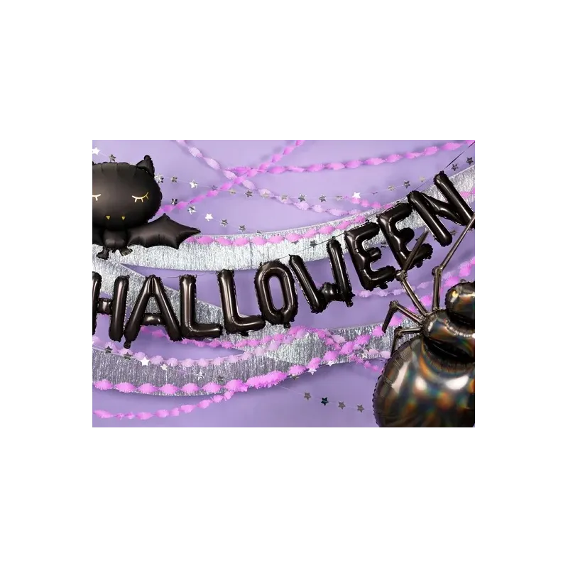 Balon foliowy Halloween, 280x46 cm, czarny