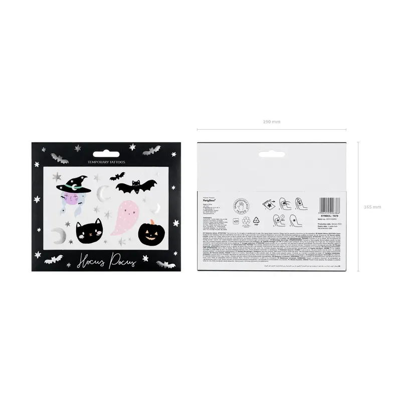 Tatuaże zmywalne Halloween, mix Tatuaże zmywalne Halloween, mix
