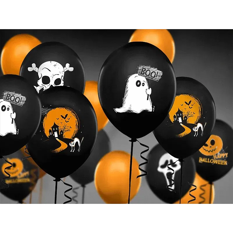 Balony 30cm, Duszek, Pastel Black, 6szt Balony 30cm, Duszek, Pastel Black, 6szt