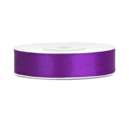 Tasiemka satynowa, purpura, 12mm/25m
