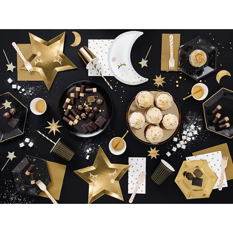 Talerzyki Let's Celebrate, czarny, 20cm Talerzyki Let's Celebrate, czarny, 20cm