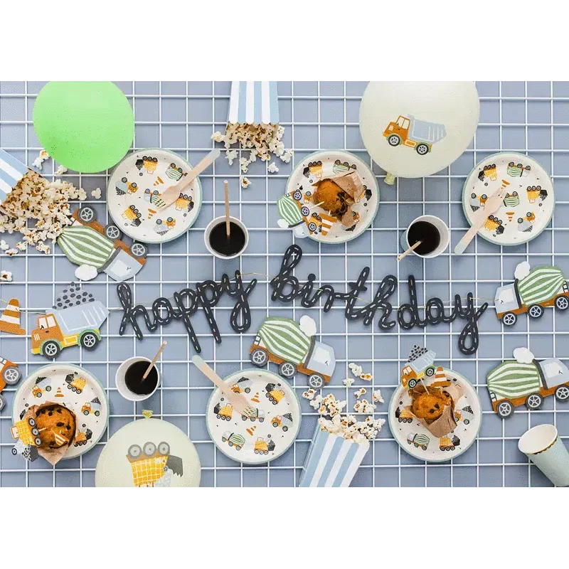 Dekoracje do muffinek - Pojazdy budowlane, 1-7cm, 6szt. Dekoracje do muffinek - Pojazdy budowlane, 1-7cm, 6szt.