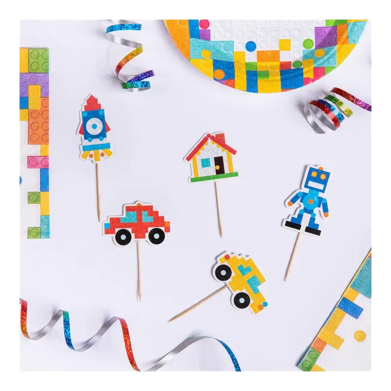 Toppery na tort Klocki 5szt.