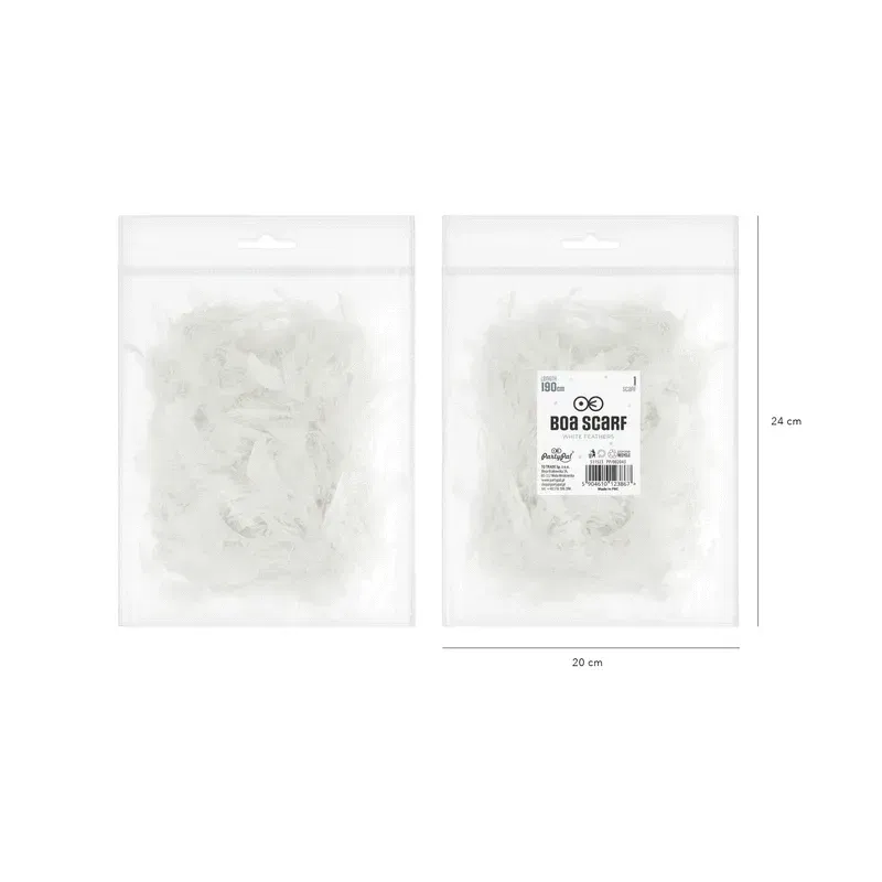 Boa z piór białe 190cm Boa z piór białe 190cm