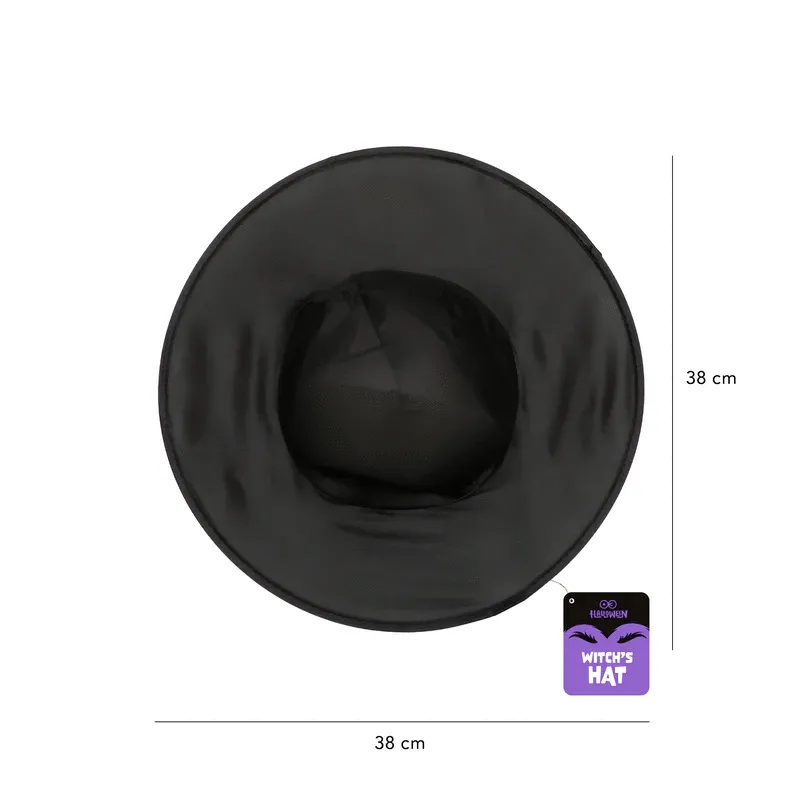 Kapelusz czarownicy czarny 38x32cm