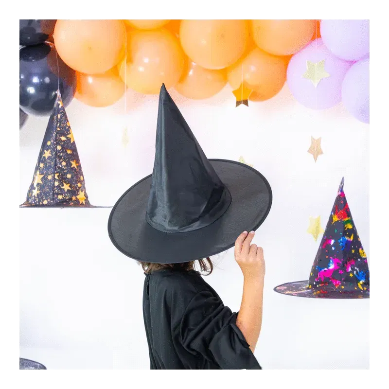 Kapelusz czarownicy czarny 38x32cm