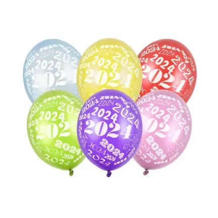Balony 30cm, 2024, Metallic/6szt