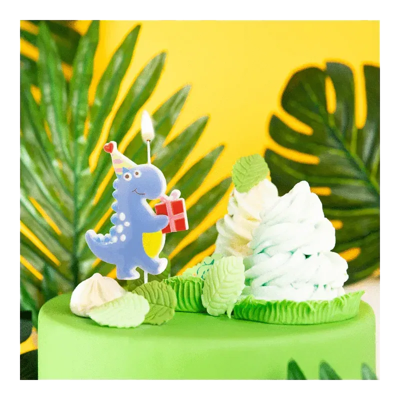 Świeczka urodzinowa Dinozaur z prezentem 1szt. Świeczka urodzinowa Dinozaur z prezentem 1szt.