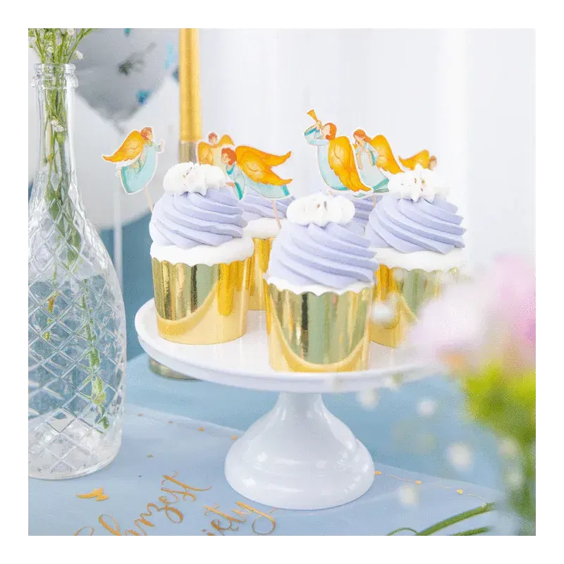Toppery na tort Anioły 6szt. Toppery na tort Anioły 6szt.