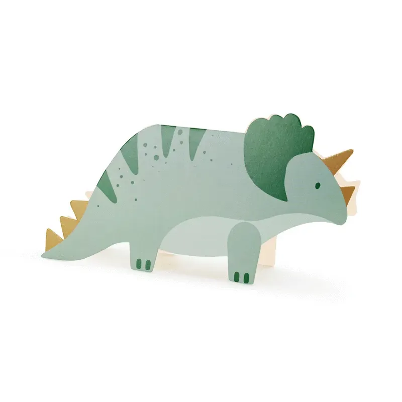 Zaproszenia Triceratops, 6szt.