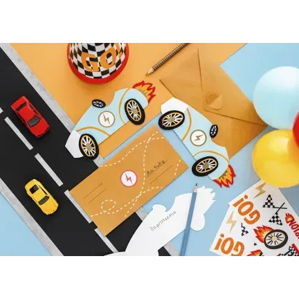 Zaproszenia Autko, 6szt. Zaproszenia Autko, 6szt.