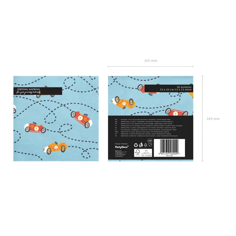 Serwetki Autka, 33x33, 12szt. Serwetki Autka, 33x33, 12szt.