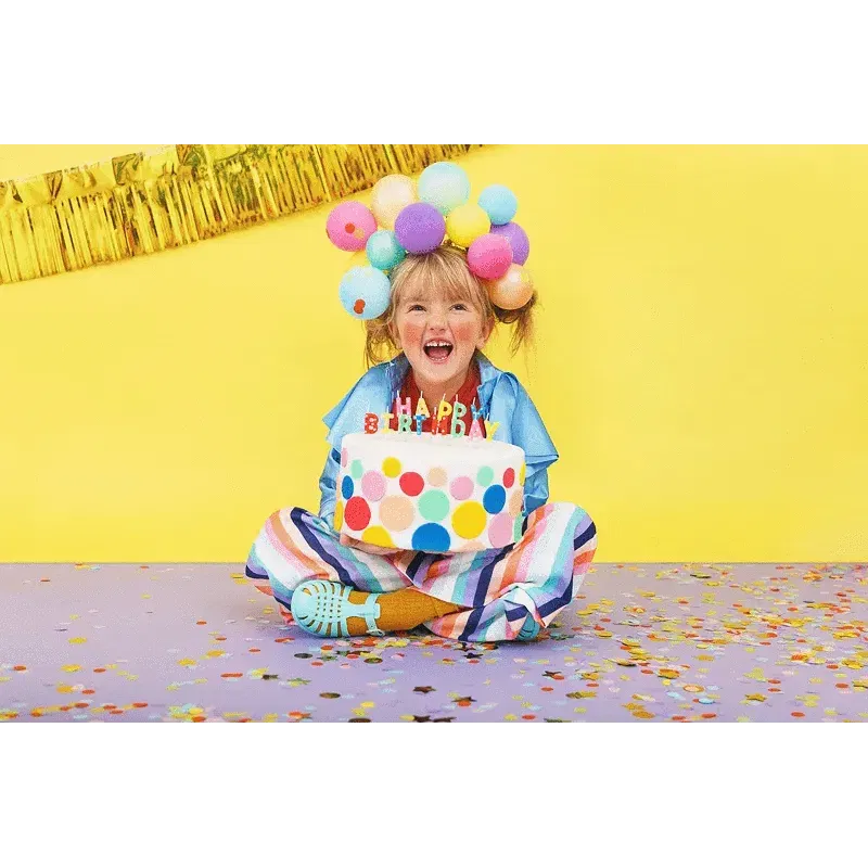 Świeczki urodzinowe Happy Birthday, mix, 2.5cm Świeczki urodzinowe Happy Birthday, mix, 2.5cm