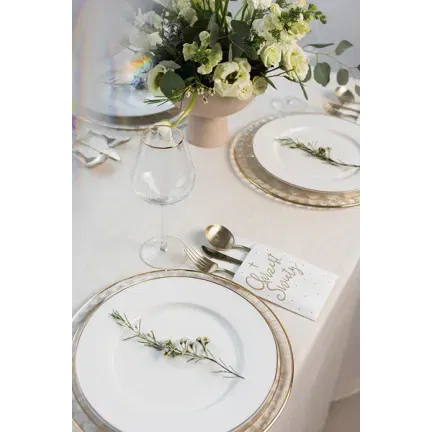 Kieszonka na sztućce ''Chrzest Święty'', 10x20 cm, biały/6szt. Kieszonka na sztućce ''Chrzest Święty'', 10x20 cm, biały/6szt.