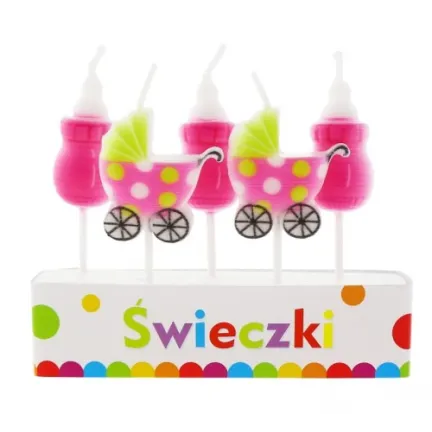 Świeczki Pikery "Pink Baby" 5 szt. Świeczki Pikery "Pink Baby" 5 szt.