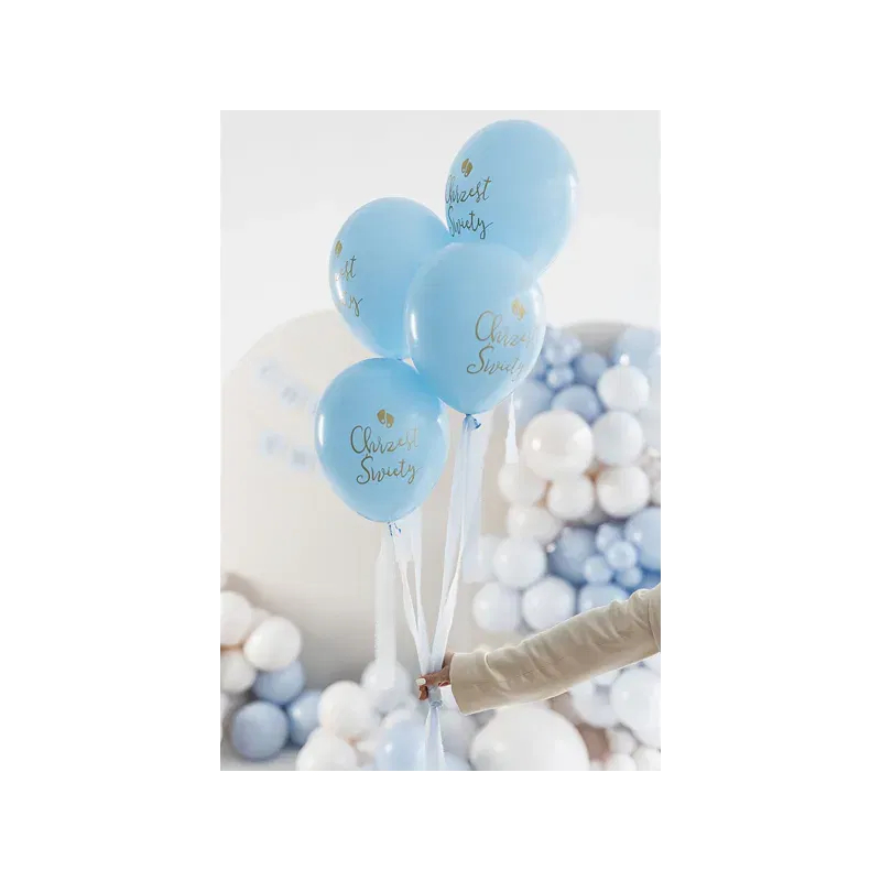Balony Eco 33 cm, Chrzest Święty, błękit, 6szt.