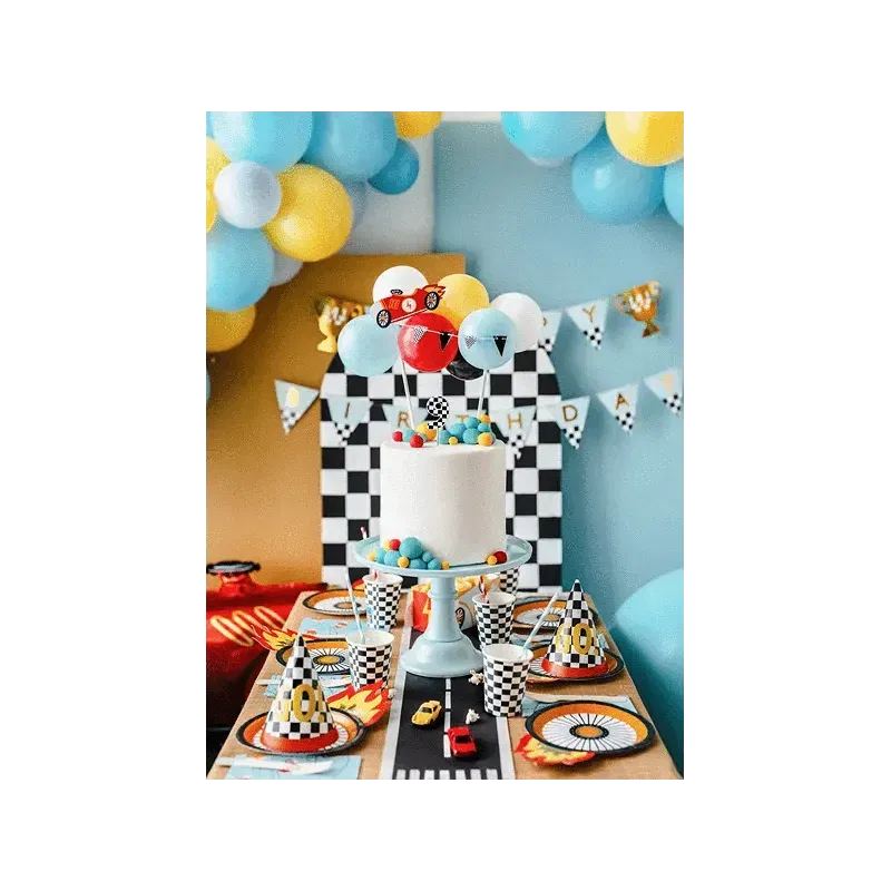 Balonowy topper na tort Autko, mix, 29 cm Balonowy topper na tort Autko, mix, 29 cm