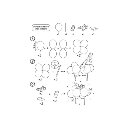 Balonowy topper na tort Samolot, mix, 29 cm Balonowy topper na tort Samolot, mix, 29 cm