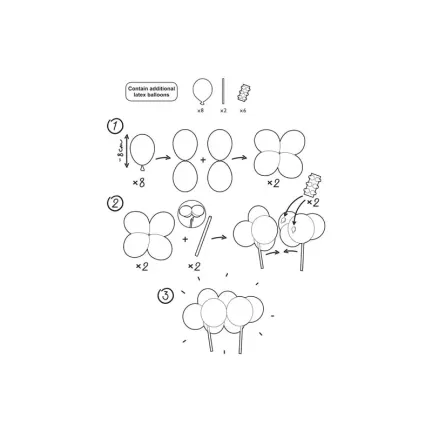 Balonowy topper na tort, niebieski, 29 cm Balonowy topper na tort, niebieski, 29 cm