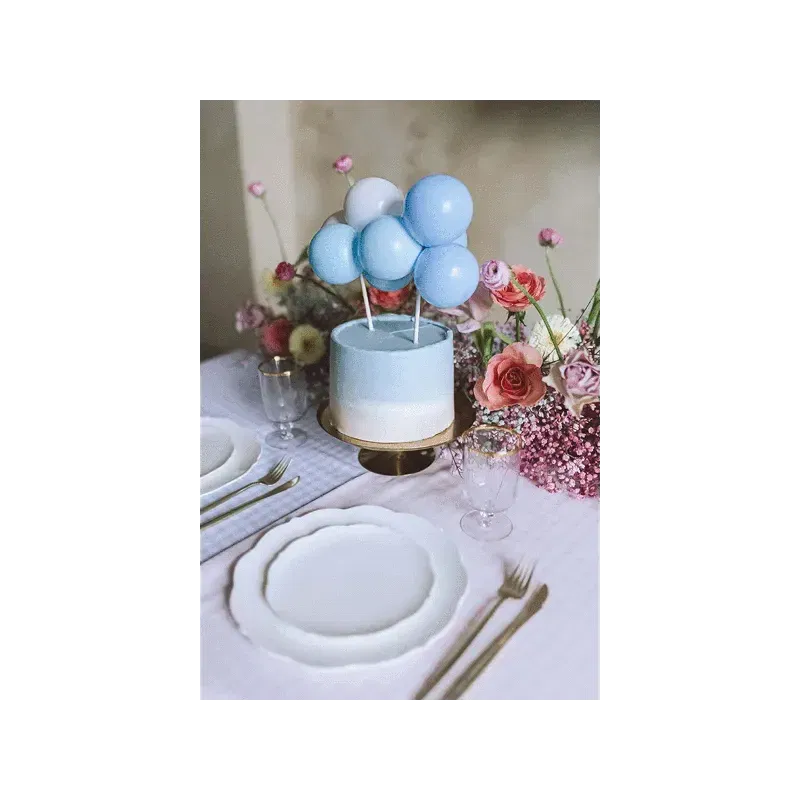 Balonowy topper na tort, niebieski, 29 cm Balonowy topper na tort, niebieski, 29 cm