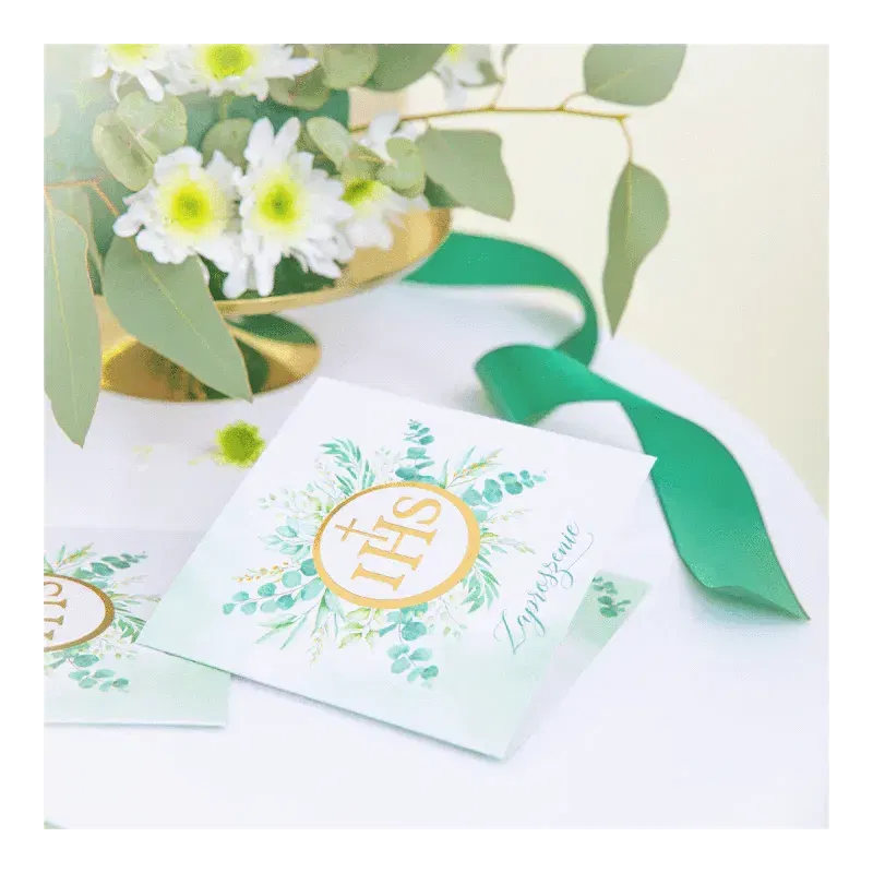 Zaproszenie na komunię IHS 10szt.