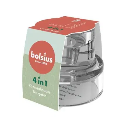 Świecznik szklany do świec i podgrzewaczy BOLSIUS 4w1