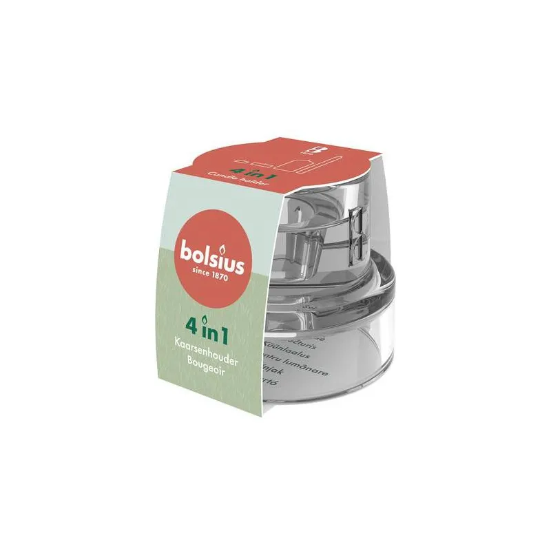 Świecznik szklany do świec i podgrzewaczy BOLSIUS 4w1