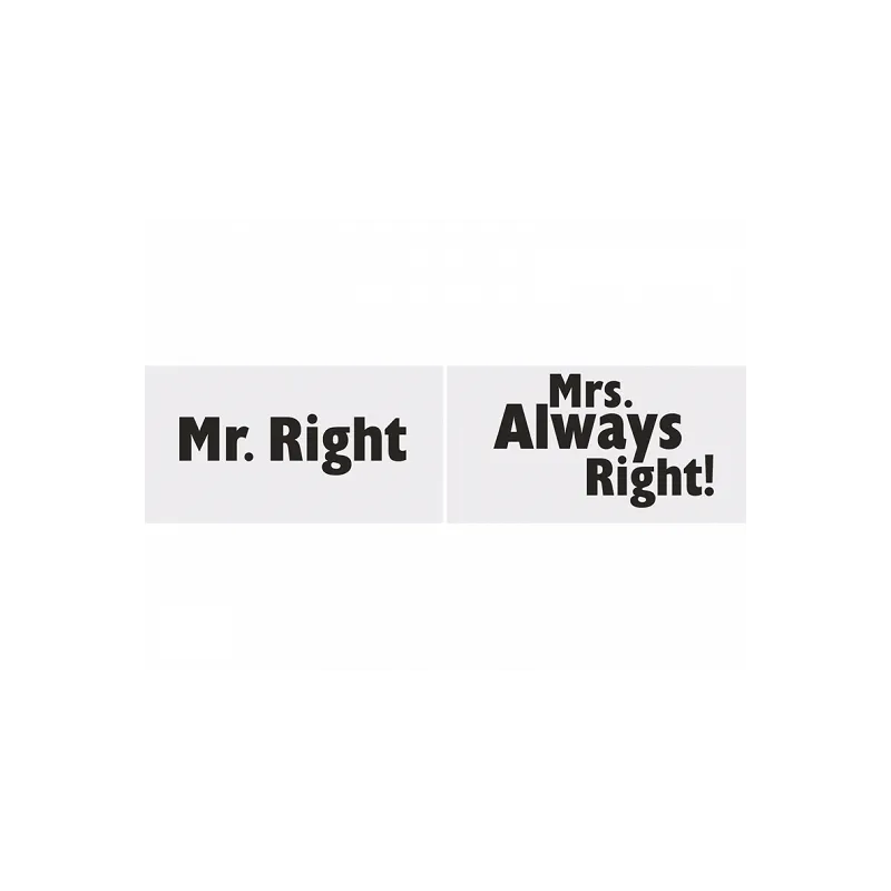 Tabliczki Mr. Right / Mrs. Right