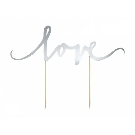 Topper LOVE - srebrny