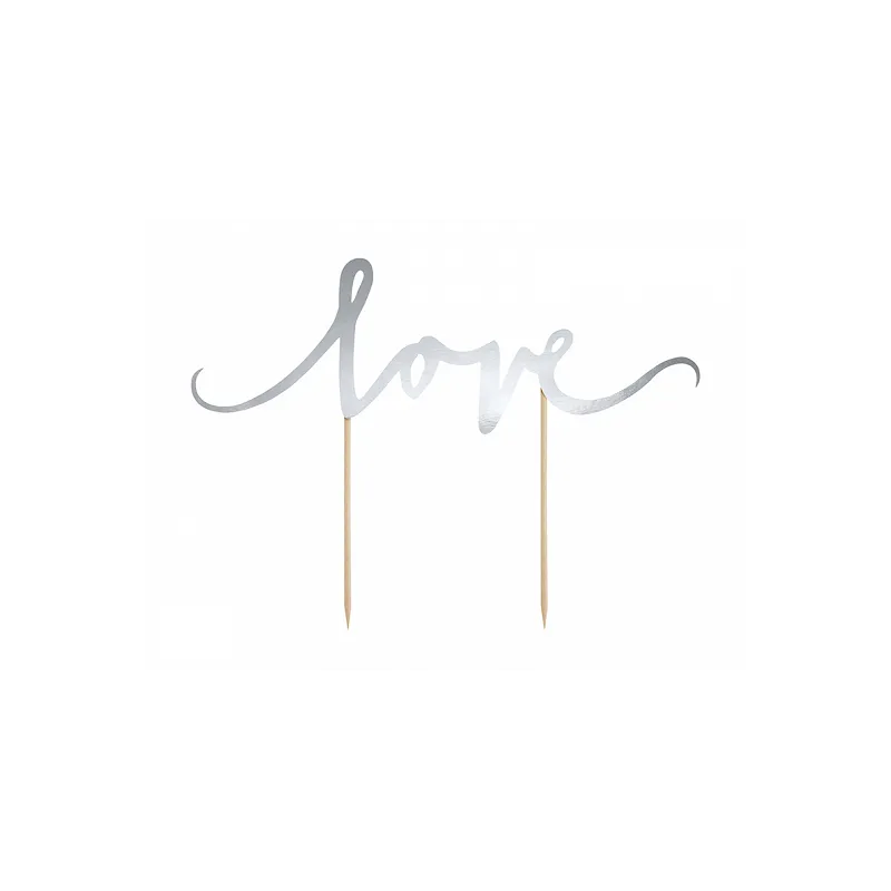 Topper LOVE - srebrny