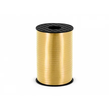 Wstążka plastikowa złota matowa 5mm/225m