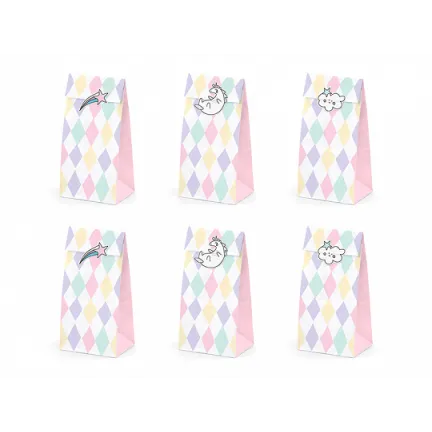 Torebki na słodycze Jednorożec 6 szt.