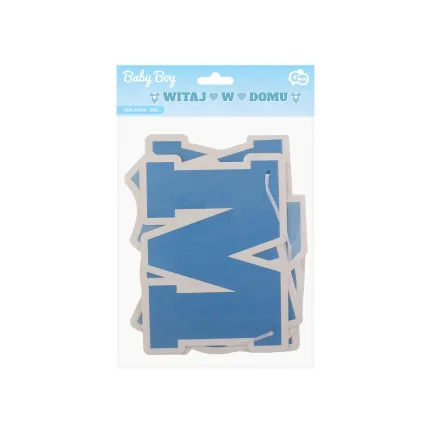 Girlanda papierowa B&G Witaj w domu, niebieska, 280 cm Girlanda papierowa B&G Witaj w domu, niebieska, 280 cm