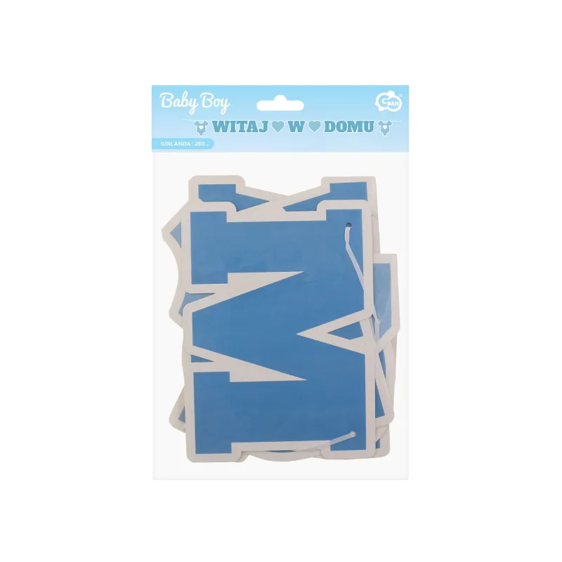 Girlanda papierowa B&G Witaj w domu, niebieska, 280 cm Girlanda papierowa B&G Witaj w domu, niebieska, 280 cm